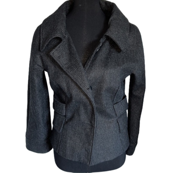 Zara Jackets & Blazers - Cropped Wool Peacoat size large grey black Zara Basic